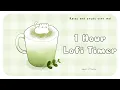 1 Hour - Relax study with me Lofi Matcha Cat