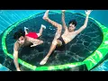 LAST TO LEAVE UNDERWATER TRAMPOLINE WINS 10 000