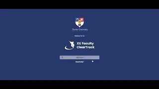 XU Faculty ClearTrack Login Academic Project Demo