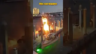 Boat Explosion on the fuel dock in Fort Lauderdale #boat #explosion
