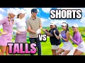 Tall vs Short 3v3 Showdown ft Garrett Clark Malosi from Good Good Golf Girl Games
