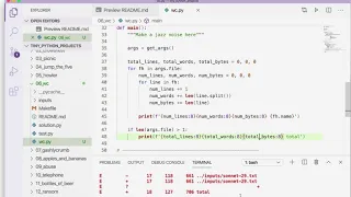 Tiny Python Projects Ch 6 Pt 6 Word count solution