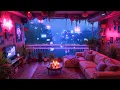 Download Lagu Night Balcony Lofi Hip Hop Radio ☕ Neon Rain City Ambience ☔️ Lofi Chill for Focus, Study \u0026 Unwind