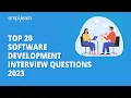 Top 20 Software Development Interview Questions 2026 Software Engineer interview Simplilearn