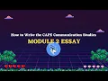 How to Write the Communication Studies Module 2 Essay in 2023