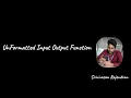 26 C Programming Unformatted Input Output Functions getchar putchar Srinivasan Rajendran