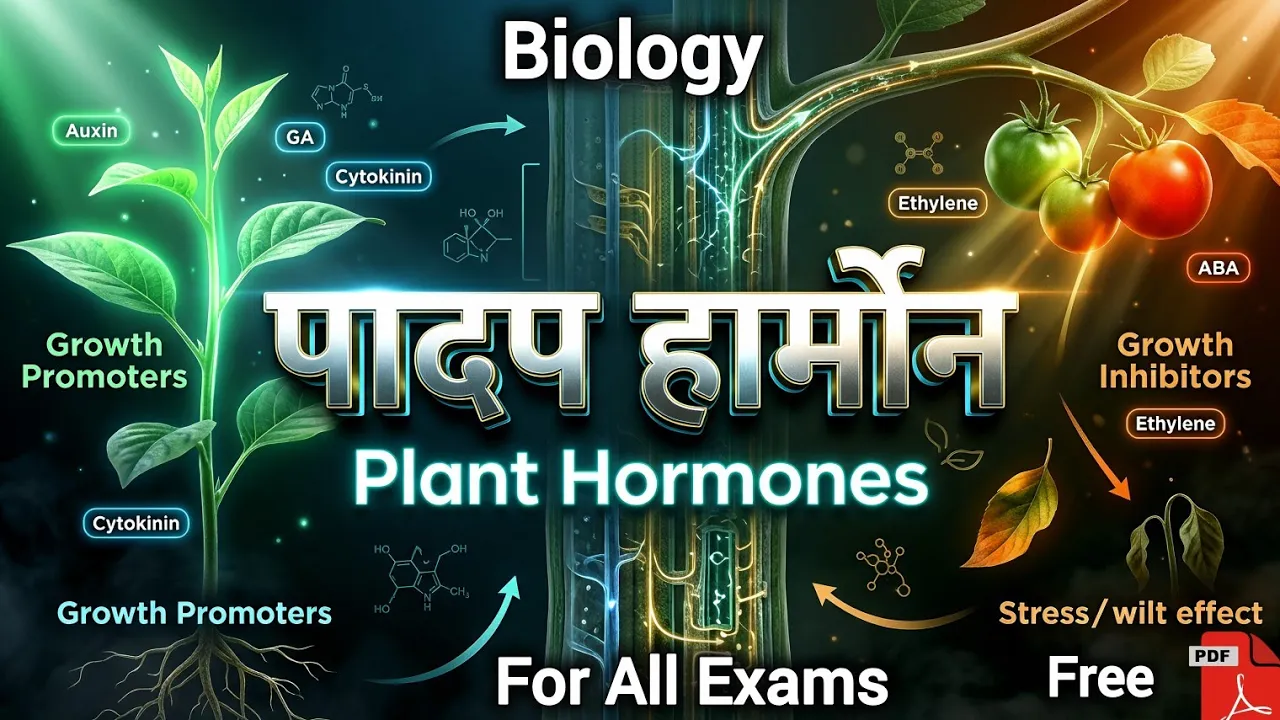 पादप हार्मोन | Plant Hormones | Full Explanation | For All Exams| Biology| free pdf| Padap hormones