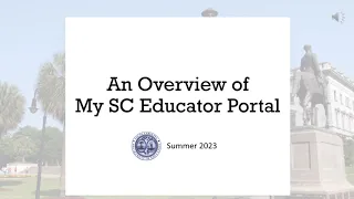 An Overview of My SC Educator Portal