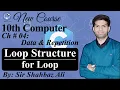 Loop Structure for Loop in C Programming in Ex Code 4 4 10th Computer Chapter 4