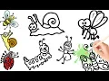 insect 7 Coloring Pages l Learning English words l drawing Cute insect