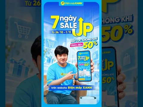 Giảm đến 50% + giảm thêm 300K khi mua máy lọc không khí! Deal hời không thể bỏ lỡ!