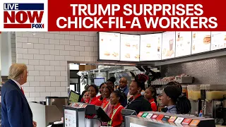 Download SURPRISE: Donald Trump visits Chick-fil-A in Atlanta | LiveNOW from FOX MP3