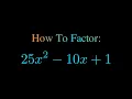 Factor 25x 2 - 10x 1