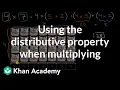 Using the distributive property when multiplying