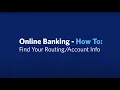Online Banking Tutorial Find Your Account or Routing Number