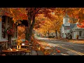 Download Lagu 🍁 New England Autumn Ambience \u0026 Nostalgic Café ☕ Soothing Deep Jazz for Study, Work and Relax