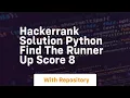 Hackerrank solution python find the runner up score 8