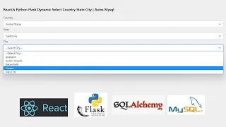 ReactJs Python Flask Dynamic Select Country State City Axios Mysql