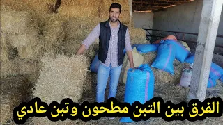 ماذا تستفيد بعد طحن التبن  في تسمين المواشي   الفرق بين التبن العادي والمطحون  قناة المزرعة دندنها