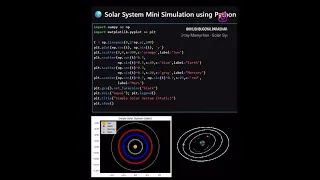 Solar System Mini Simulation using Python code