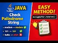 Java Program to Check Palindrome String StringBuffer Reverse Method Easy Coding Test