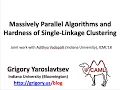 Massively Parallel Algorithms and Hardness for Single-Linkage Clustering Under p-Distances
