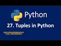 27 Tuples in Python
