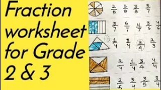 Fraction worksheet for daily practice class 2 and 3