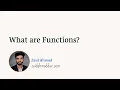 What are Functions JavaScript Tutorial for Beginners in Urdu Hindi