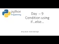 09 Day 9 Condition if else Python CodingKids