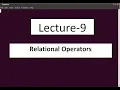 Relational Operators in Shell Scripting