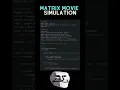 Matrix Movie Simulation in Python