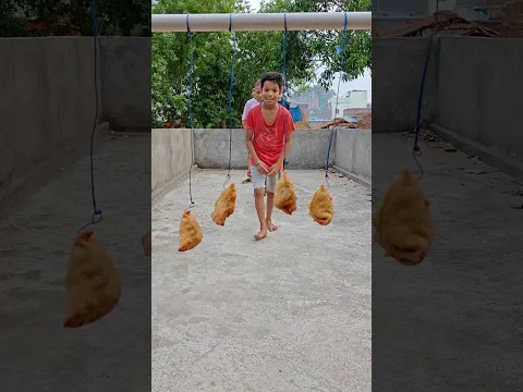 Frying Samose Khane Ka Challenge 😅 #shorts