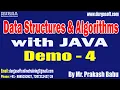 DSA with JAVA tutorials Demo - 4 by Mr Prakash Babu On 31-08-2023 9 15PM IST