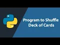 Card Shuffling Program in Python for beginners