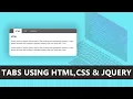 Create Tabs Using