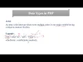 3 PHP Compound Data Types