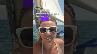 Sailing in thr Med! 😁🇮🇹#liveabroad #sailing #boatlife #offgrid