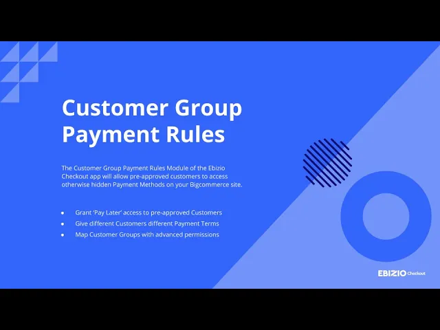 Customer Group Payment Rules for BigCommerce - YouTube thumbnail