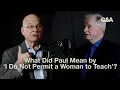 Lagu Wat bedoelde Paulus met ‘Ik sta een vrouw niet toe te onderwijzen’? | Don Carson en Tim Keller | ...