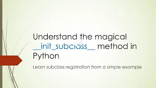 Understand the magical -
