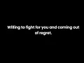 Download Lagu willing to fight for you and coming out of self-pity