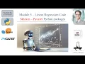 Module 5 - Python Linear Regression Machine Learning approach sklearn PyCaret