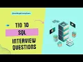 Top 10 SQL Interview Questions for Beginners SQL Basics Explained with Examples