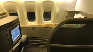 Cathay Pacific First Class Lounge Inflight CX 888 Hong Kong HKG to Vancouver YVR