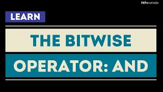 The Bitwise Operator AND in TAGLISH PATutorials