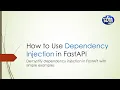 How to Use Dependency Injection in FastAPI Python FastAPI Web Development