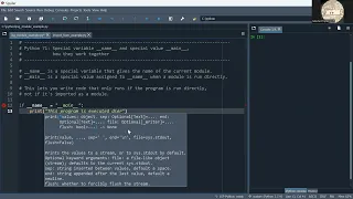 Python 71 Special variable -
