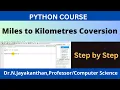 Miles to kilometres conversion Python Program Convert Miles to Kilometres