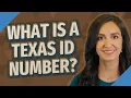 What is a Texas ID number